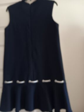 Nanette Lepore Navy Sleeveless Women's Dress with White Trim